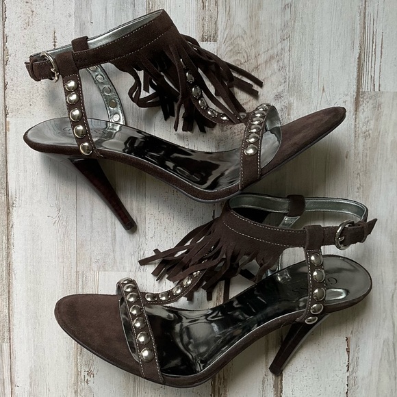 GUESS by Marciana Galiena Fringe Heel Sandals - Picture 6 of 11